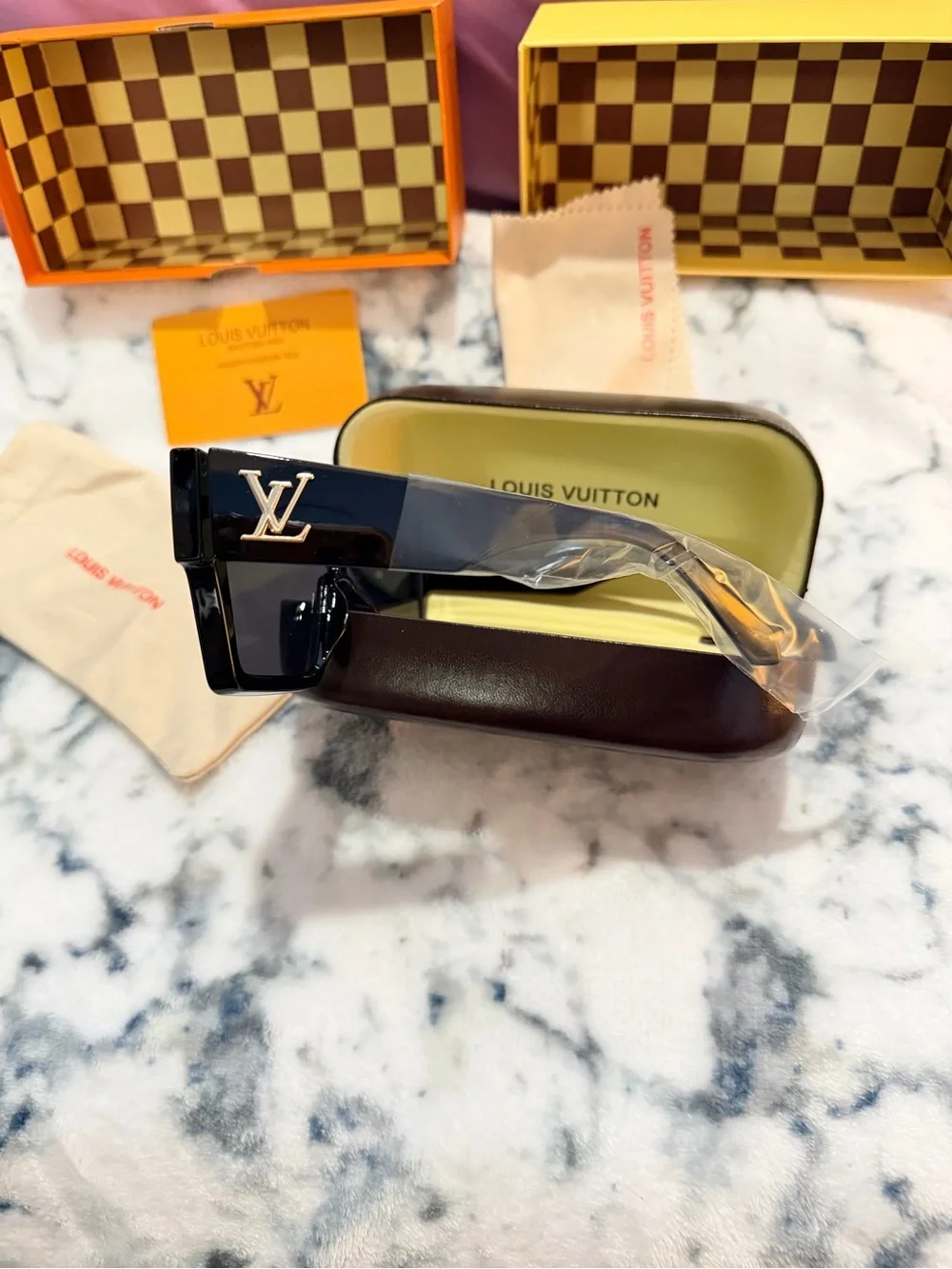 Louis Vuitton Black Oversized Square Sunglasses